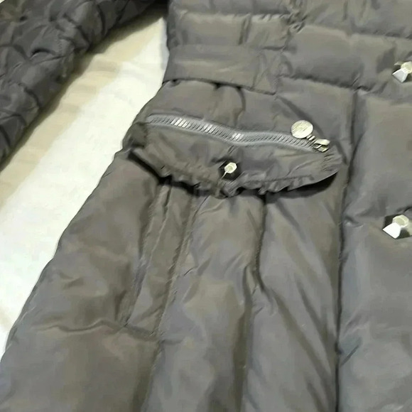 Betsey Johnson Jacket Women Small Gray Quilted Puffer Down Coat - Picture 5 of 8